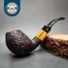 Stanwell Buffalo 186 Sandblasted Egg Estate Briar Pipe, Danish Estates