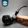 Peterson System Ebony 302 Bent Apple Estate Briar Pipe, Irish Estates