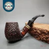 Adsorba by Gigi Rusticated Bent Brandy Estate Briar Pipe, Unsmoked, 9mm