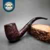 1960 Dunhill Shell 120 Sandblasted Bent Billiard Estate Briar Pipe, English Estates