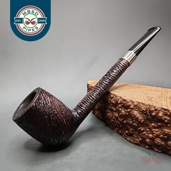 Sasieni Four Dot Amesbury Rusticated Canadian Estate Briar Pipe, English Estates