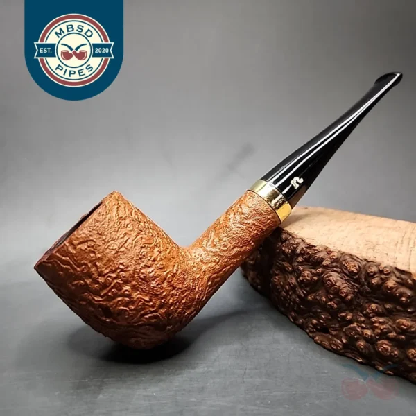 Novelli Sandblasted Billiard Estate Briar Pipe, Italian Estates