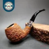Ser Jacopo Melolontha R2 Rusticated Bent Apple Estate Briar Pipe, Italian Estates