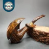 Andrey Kharitonov Smooth Fish Hook Handmade Briar Pipe, New