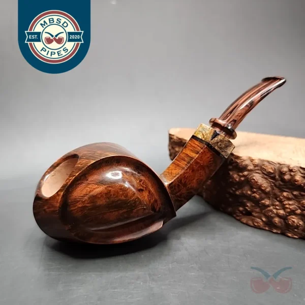 Andrey Kharitonov Smooth Blowfish w/ Mammoth Handmade Briar Pipe, New