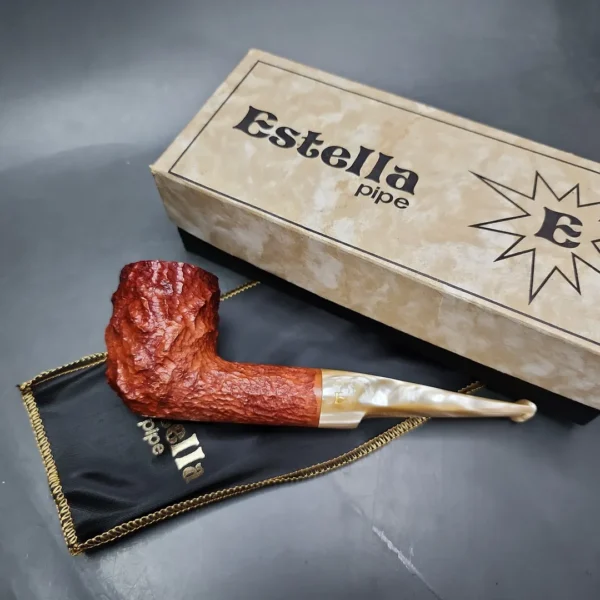 Savinelli Estella 101 Rusticated Billiard Estate Briar Pipe, Unsmoked - Image 3