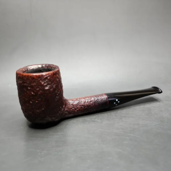 Sasieni 4Dot Ruff Root Dark Sandblasted Billiard Briar Pipe, English Estates - Image 3
