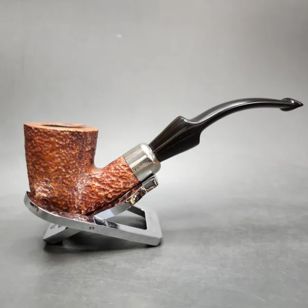 Savinelli Dry System Rusticated Bent Dublin Estate Briar Pipe, 6mm, Italian Estates - Image 3