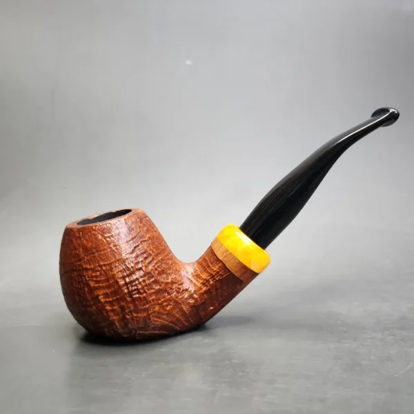 Volkan Calypso Sandblasted Brandy Estate Briar Pipe, Italian Estates - Image 3