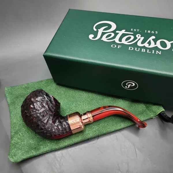 Peterson 2024 Christmas Pipe 03 Rusticated Apple Briar Pipe, FT, New - Image 3