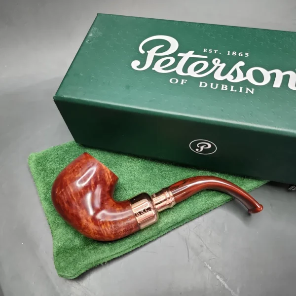 Peterson 2024 Christmas Pipe 221 Smooth Bent Billiard Briar Pipe, FT, New - Image 3