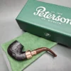 Peterson 2024 Christmas Pipe 221 Sandblasted Bent Billiard Briar Pipe, FT, New - Image 3