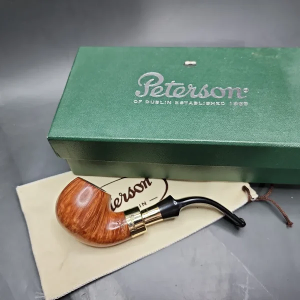 Peterson 03S Gold Spigot Bent Apple Estate Briar Pipe, Irish Estates - Image 3