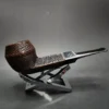 1946-1979 Sasieni Four Dot Rustic Melton Bulldog Estate Briar Pipe, English Estates - Image 3
