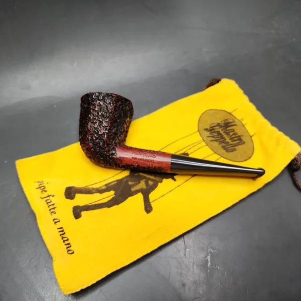 Mastro Geppetto Rusticated Panel Dublin Estate Briar Pipe, Unsmoked - Image 3