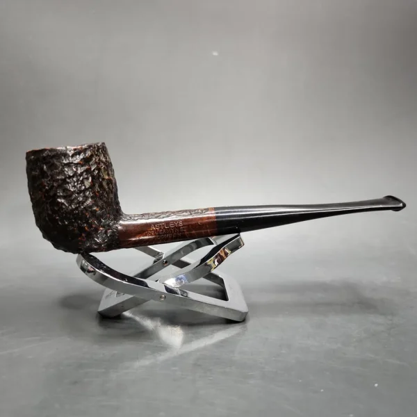 Astleys Rusticated Lightweight Billiard Estate Briar Pipe, English Estates - Image 3