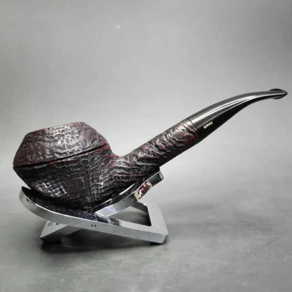 Bari Squash 7842 Sandblasted Rhodesian Estate Briar Pipe, Danish Estates - Image 3