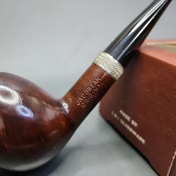 Jacobean Original by Les Wood, Smooth Apple Estate Briar Pipe, Unsmoked - Image 3