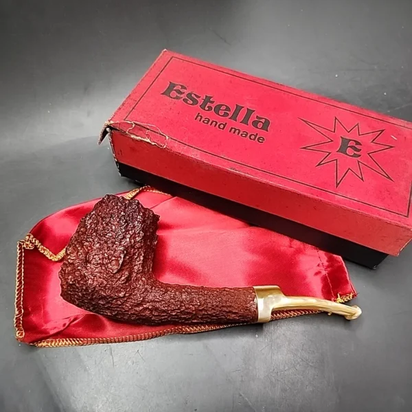Savinelli Estella Freehand Rusticated Brandy Estate Briar Pipe, Unsmoked - Image 3
