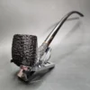 Brebbia Lectura Sandblasted Churchwarden Estate Briar Pipe, Italian Estates - Image 3