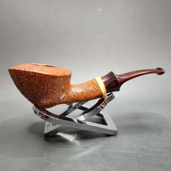 2011 Adam Davidson Sandblasted Amoeba Estate Briar Pipe, American Estates - Image 3