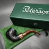 Peterson 2024 Christmas Pipe 221 Sandblasted Bent Billiard Briar Pipe, FT, New - Image 3