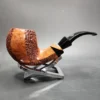 Mastro De Paja Unica Partially Rusticated Brandy Estate Briar Pipe, Italian Estates - Image 3