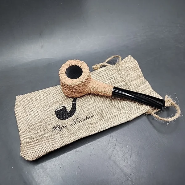 Pipe Tristan Rusticated Shape 55 Handmade Briar Pipe, New - Image 3