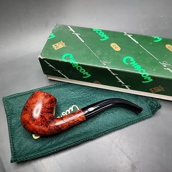Chacom Centenaire Smooth Bent Billiard Estate Briar Pipe, Unsmoked - Image 3