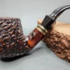Adsorba by Gigi Rusticated Bent Brandy Estate Briar Pipe, Unsmoked, 9mm - Image 3