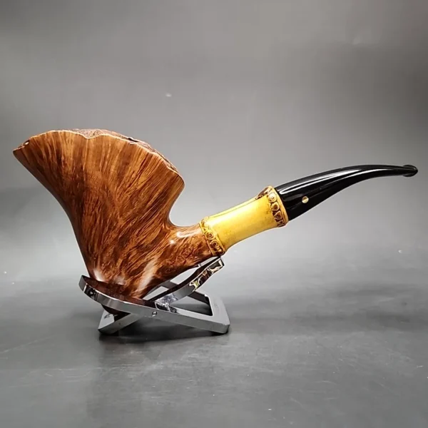 De La Warr Magnum Bamboo Freehand Estate Briar Pipe, Other Estates - Image 3