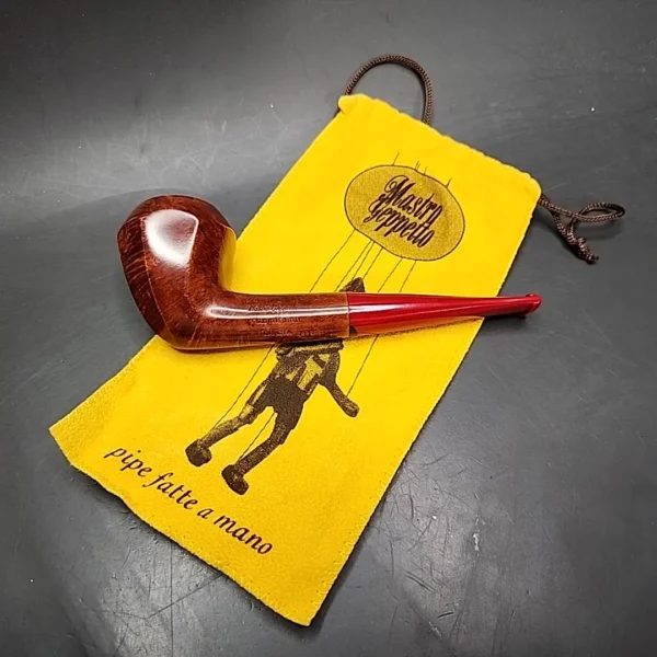 Mastro Geppetto Liscia Smooth Panel Rhodesian Estate Briar Pipe, Unsmoked - Image 3