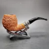 Ser Jacopo Melolontha R2 Rusticated Bent Apple Estate Briar Pipe, Italian Estates - Image 3