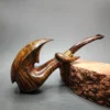 Andrey Kharitonov Smooth Fish Hook Handmade Briar Pipe, New - Image 3