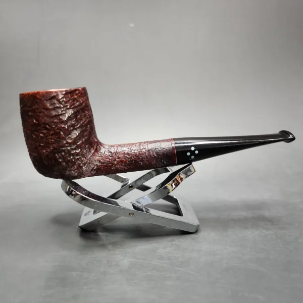 Sasieni 4Dot Ruff Root Dark Sandblasted Billiard Briar Pipe, English Estates - Image 4