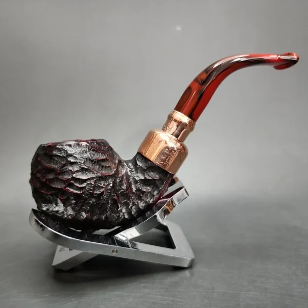 Peterson 2024 Christmas Pipe 03 Rusticated Apple Briar Pipe, FT, New - Image 4