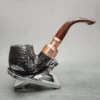Peterson 2024 Christmas Pipe 221 Sandblasted Bent Billiard Briar Pipe, FT, New - Image 4