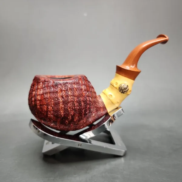 Xin Li Sandblasted Scoop Handmade Briar Pipe, New - Image 4