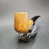 MBSD Meerschaum Deluxe Brandy Block Meerschaum Pipe, Briar-Mortise - Image 4