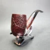 Unknown Sandblasted Bent Billiard Estate Briar Pipe, English Estates - Image 4