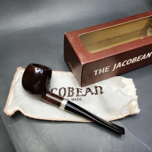 Jacobean Original by Les Wood, Smooth Apple Estate Briar Pipe, Unsmoked - Image 4