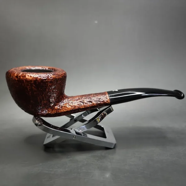 Savinelli Hercules 316 EX Rusticated Bent Pot Briar Pipe, New - Image 4