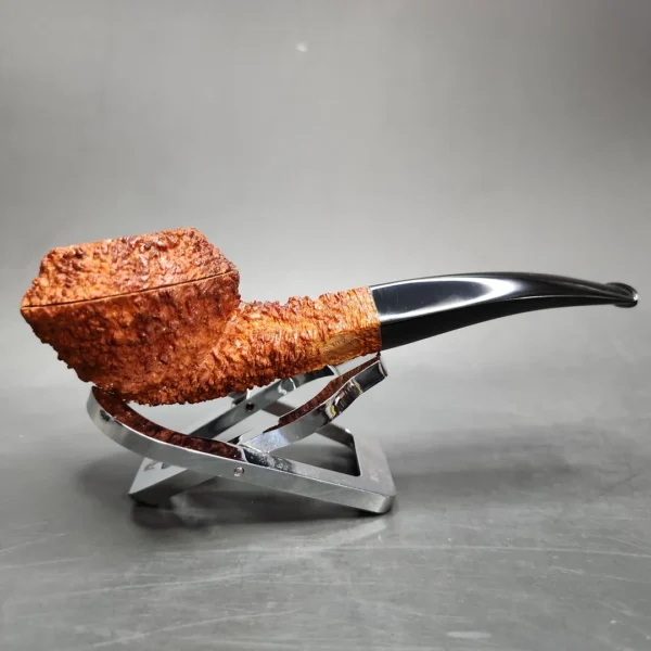 Pipe Tristan Rusticated Bent Bulldog Handmade Briar Pipe, New - Image 4