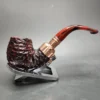 Peterson 2024 Christmas Pipe 221 Rusticated Bent Billiard Briar Pipe, FT, New - Image 4
