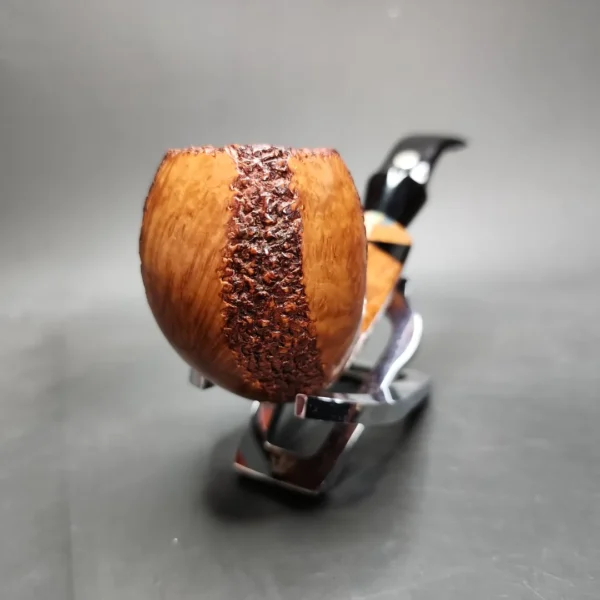 Mastro De Paja Unica Partially Rusticated Brandy Estate Briar Pipe, Italian Estates - Image 4