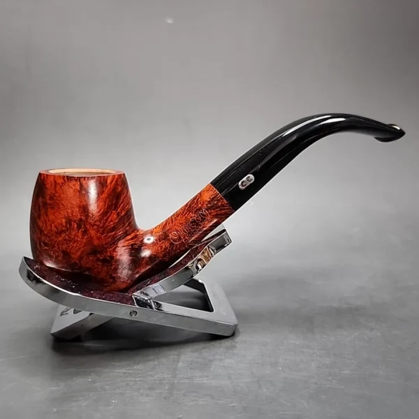 Chacom Centenaire Smooth Bent Billiard Estate Briar Pipe, Unsmoked - Image 4