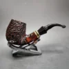 Adsorba by Gigi Rusticated Bent Brandy Estate Briar Pipe, Unsmoked, 9mm - Image 4
