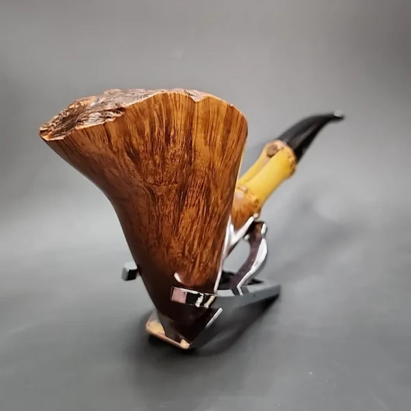 De La Warr Magnum Bamboo Freehand Estate Briar Pipe, Other Estates - Image 4