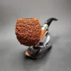 Ser Jacopo Melolontha R2 Rusticated Bent Apple Estate Briar Pipe, Italian Estates - Image 4