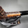Castello Sea Rock Briar Rusticated Zulu Estate Briar Pipe, Italian Estates - Image 4